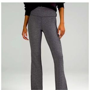 Lululemon Groove Super High Rise Flared Pants NULU Heathered Graphite Grey